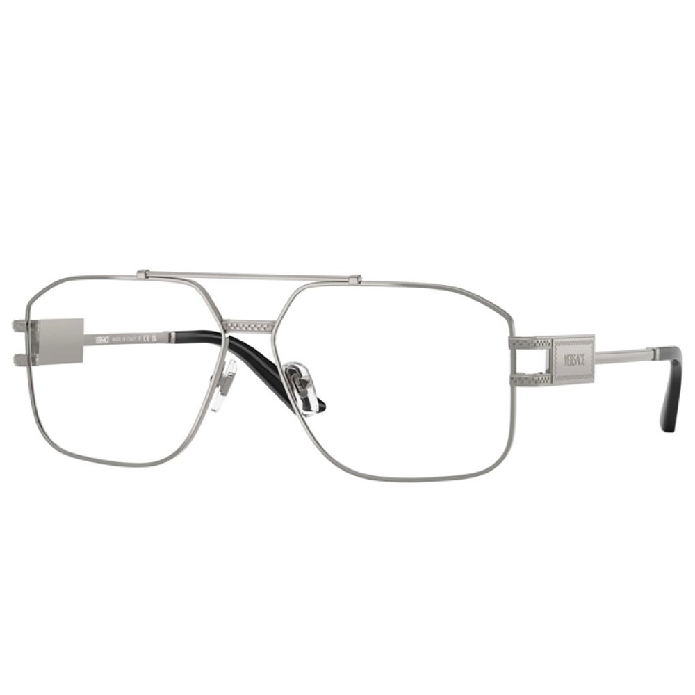 VERSACE VE1302 - ​1001 - ​59 Optikai keretek Ezüst, Fekete Pilóta (Aviator)