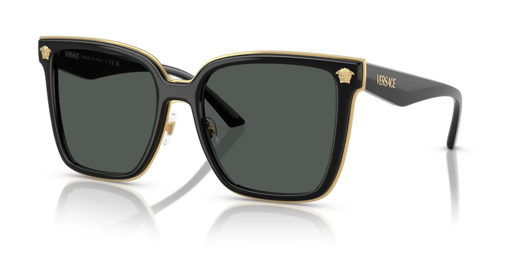 VERSACE VE2278D - ​GB1/87 - ​58 Napszemüvegek Fekete,Arany Szögletes
