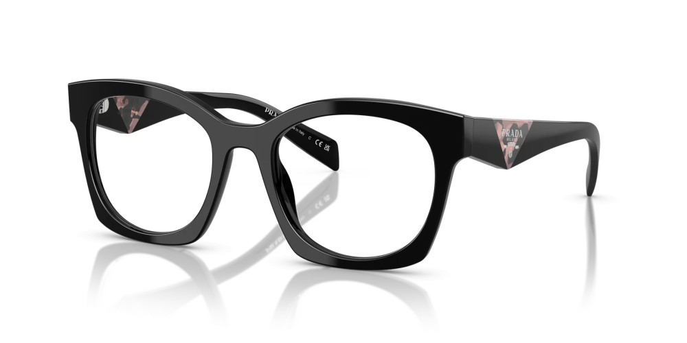 PRADA PR A05V - ​27A1O1 - ​52 Optikai keretek Fekete Szögletes