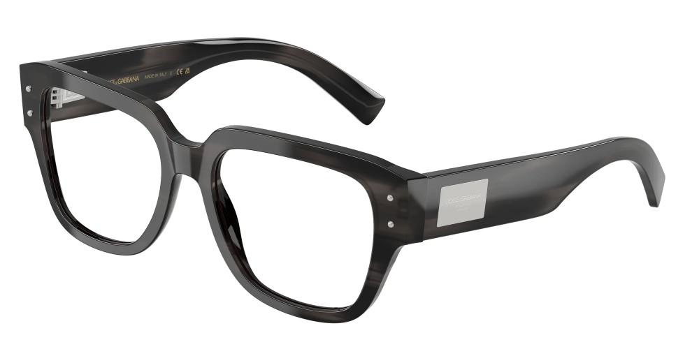 DOLCE & GABBANA DG3405 - ​3440 - ​54 Optikai keretek Fekete,Mintás Szögletes