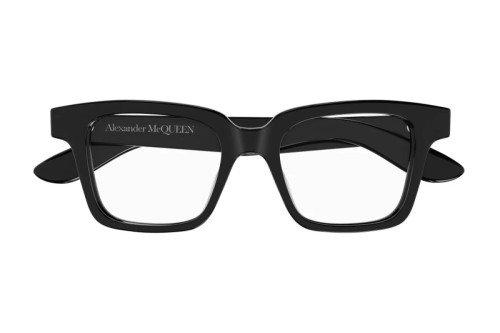Alexander McQueen AM0385O - 001 - 49 Optikai keretek Fekete Szögletes