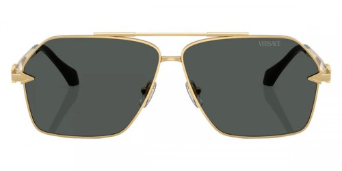 VERSACE VE2284 - ​100287 - ​63 Napszemüvegek Arany, Fekete Pilóta (Aviator)