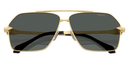 VERSACE VE2284 - ​100287 - ​63 Napszemüvegek Arany, Fekete Pilóta (Aviator)