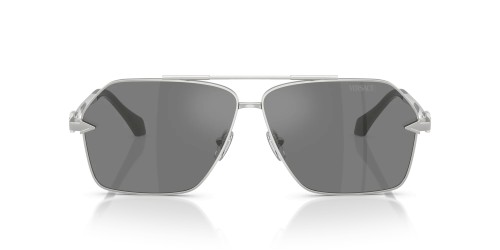 VERSACE VE2284 - ​10006G - ​63 Napszemüvegek Ezüst, Fekete Pilóta (Aviator)