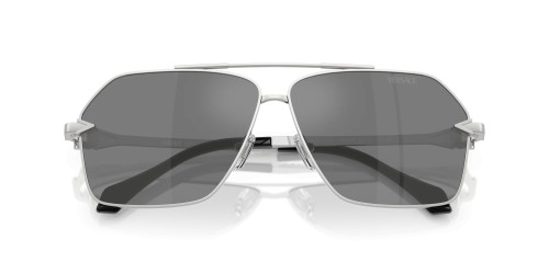 VERSACE VE2284 - ​10006G - ​63 Napszemüvegek Ezüst, Fekete Pilóta (Aviator)