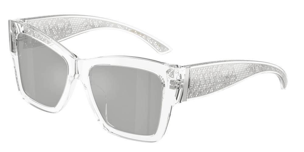 DOLCE & GABBANA DG4493 - ​31338V - ​55 Napszemüvegek Átlátszó,Ezüst Szögletes