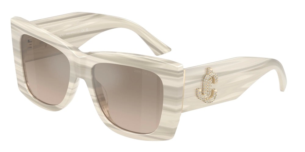 Jimmy Choo JC5036B - ​50656I - ​54 Napszemüvegek Fehér,Mintás Szögletes