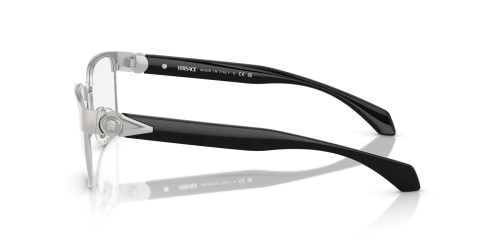 VERSACE VE1306 - ​1266 - ​57 Optikai keretek Ezüst,Fekete Szögletes