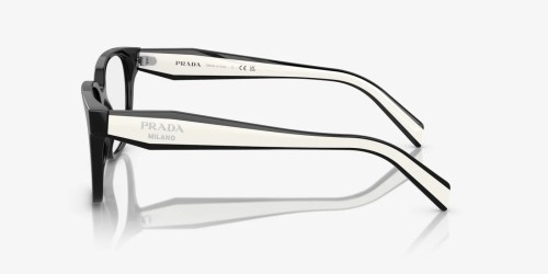 PRADA PR 17ZV - ​1AB1O1 - ​54 Optikai keretek Fekete,Fehér Szögletes