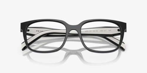 PRADA PR 17ZV - ​1AB1O1 - ​54 Optikai keretek Fekete,Fehér Szögletes