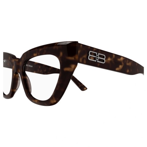 Balenciaga BB0238O - 002 - 50 Optikai keretek Barna,Mintás Cat Eye (Macskaszem)