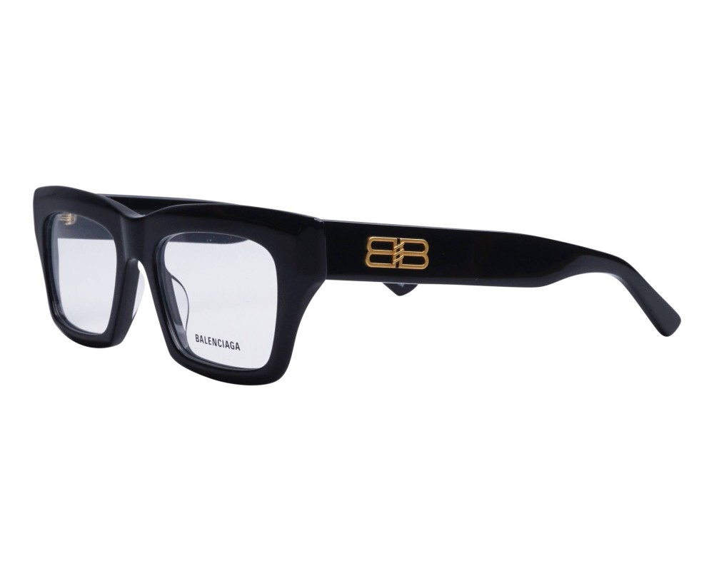Balenciaga BB0240O - 001 - 52 Optikai keretek Fekete Szögletes