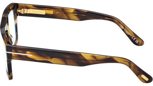 Tom Ford TF6084-B - 056 - 56 - KÉK-IBOLYA FÉNYT SZŰRŐ LENCSÉKKEL Optikai keretek Dark Havanna Szögletes
