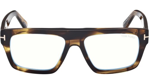Tom Ford TF6084-B - 056 - 56 - KÉK-IBOLYA FÉNYT SZŰRŐ LENCSÉKKEL Optikai keretek Dark Havanna Szögletes
