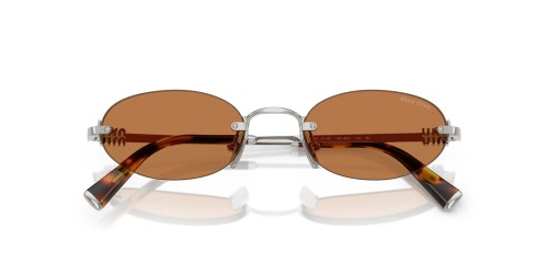 MIU MIU MU A54S - 1BC90Q - ​51 Napszemüvegek Ezüst, Dark Havanna Ovális