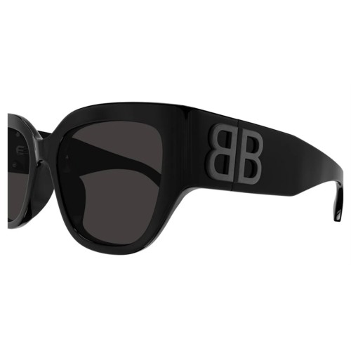 Balenciaga BB0323SK - 001 - 55 Napszemüvegek Fekete Szögletes