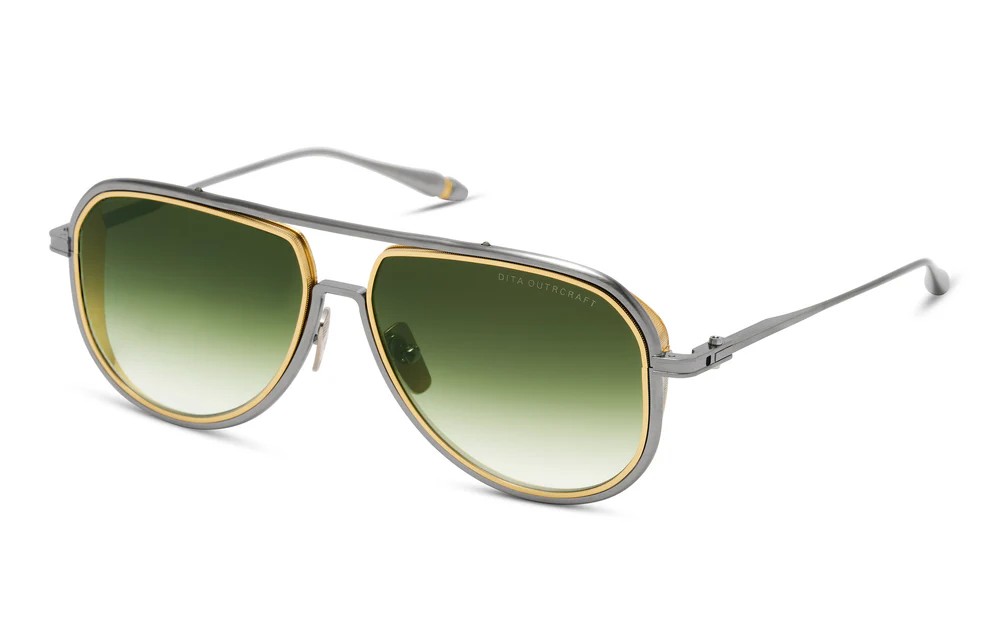 Dita OUTRCRAFT DTS188-A TITANIUM - 02 - 59 Napszemüvegek Arany, Ezüst Pilóta (Aviator)