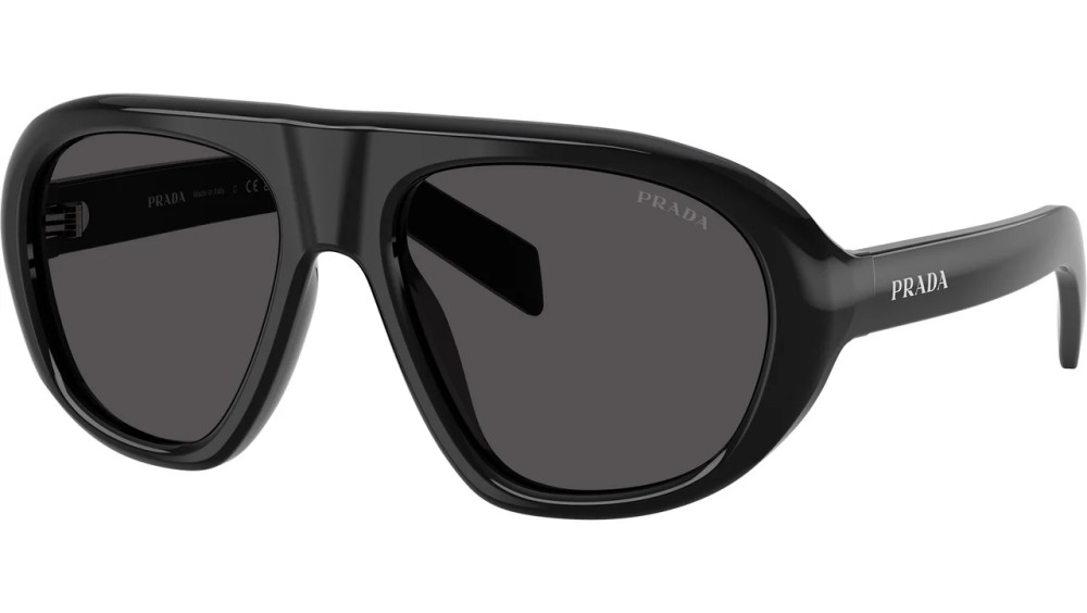 PRADA PR C05S - 16K08Z - 57 Napszemüvegek Fekete Pilóta (Aviator)