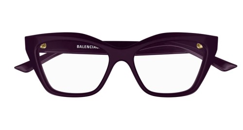 Balenciaga BB0342O - 007 - 55 Optikai keretek Lila Cat Eye (Macskaszem)