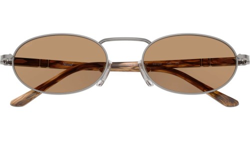 Persol PO1023S - 513/53 - 55 Napszemüvegek Kékesszürke fém Ovális
