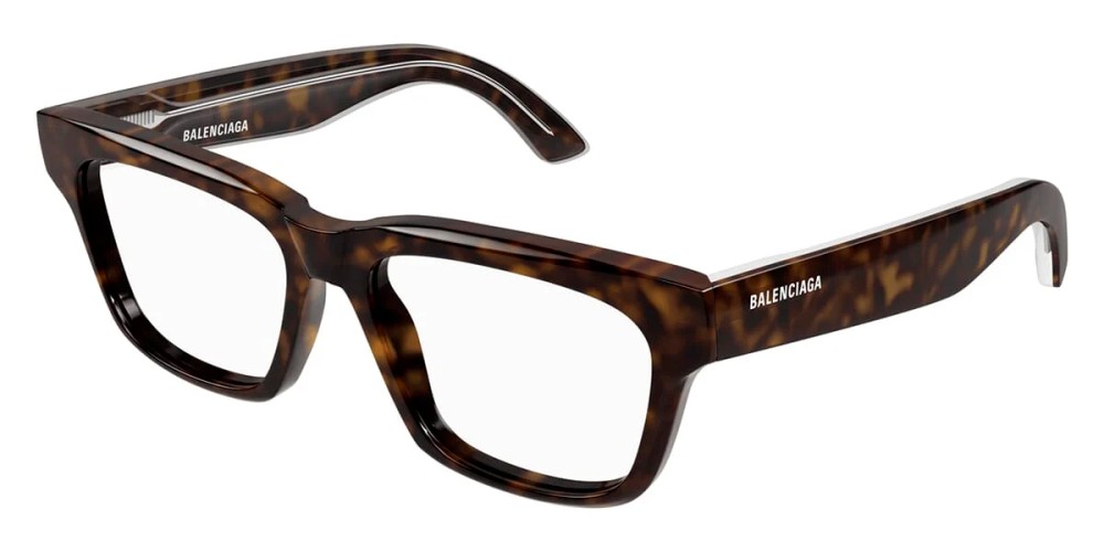 Balenciaga BB0343O - 002 - 53 Optikai keretek Barna,Mintás Szögletes