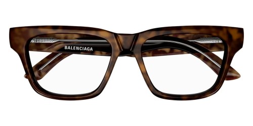 Balenciaga BB0343O - 002 - 53 Optikai keretek Barna,Mintás Szögletes