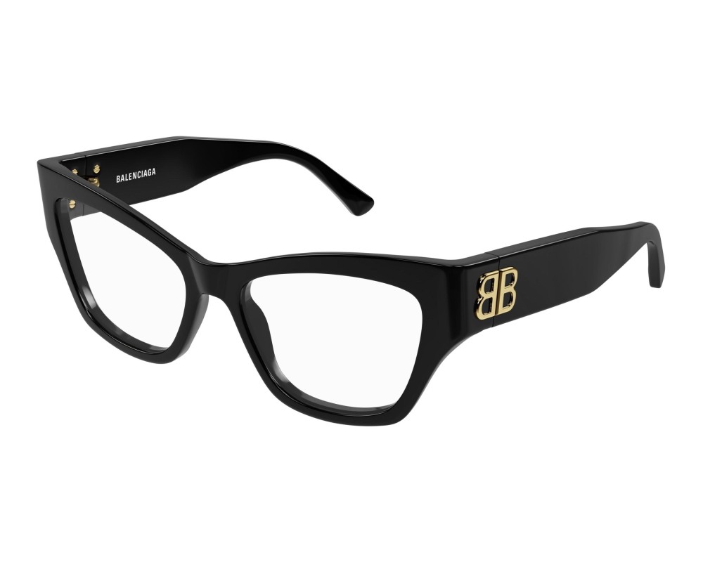 Balenciaga BB0362O - 001 - 54 Optikai keretek Fekete Cat Eye (Macskaszem)