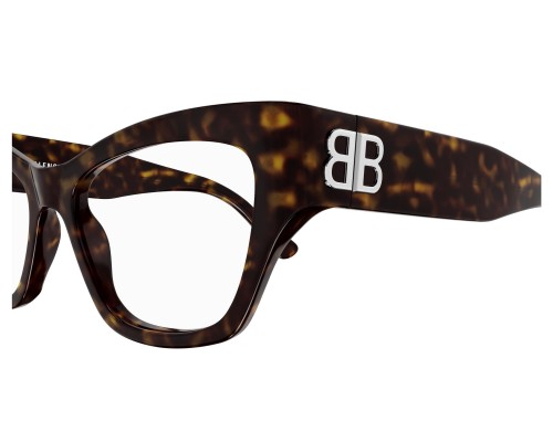 Balenciaga BB0362O - 002 - 54 Optikai keretek Barna,Mintás Cat Eye (Macskaszem)