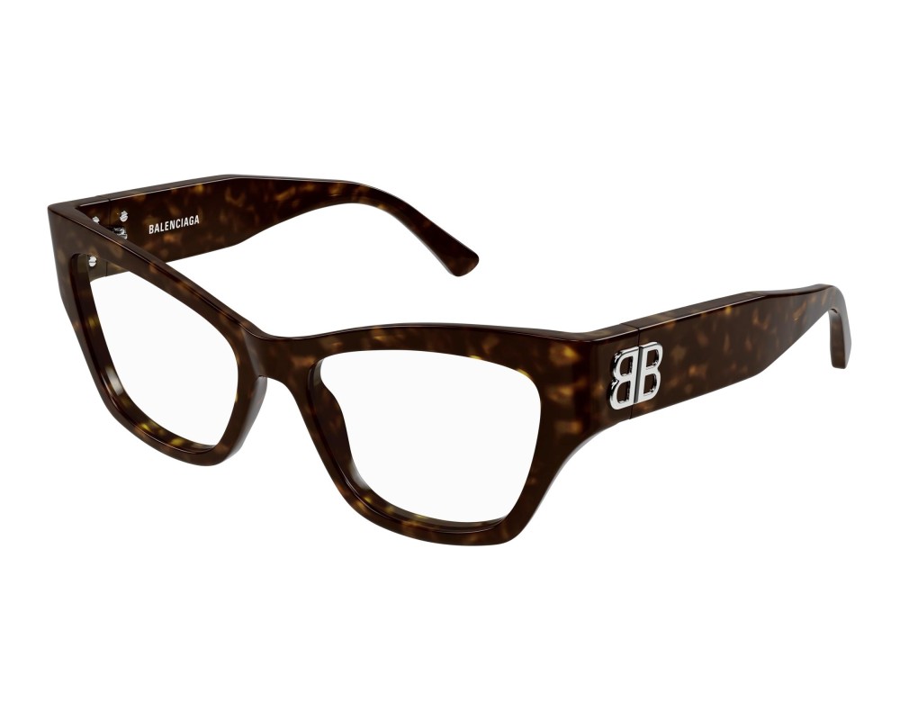 Balenciaga BB0362O - 002 - 54 Optikai keretek Barna,Mintás Cat Eye (Macskaszem)