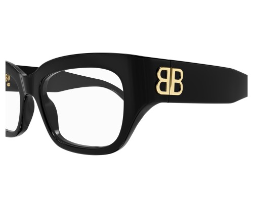 Balenciaga BB0363O - 001 - 54 Optikai keretek Fekete Szögletes