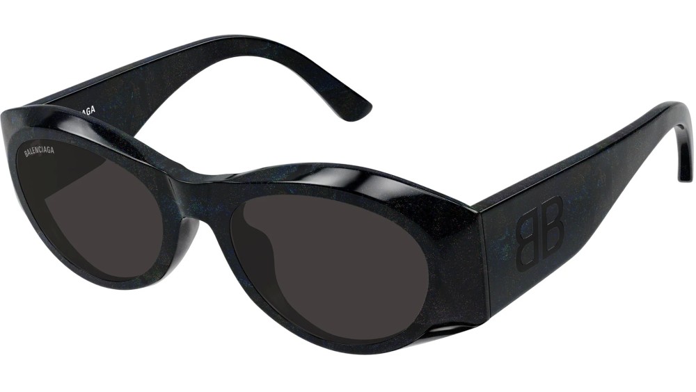 Balenciaga BB0396SK - 003 - 55 Napszemüvegek Fekete,Mintás Ovális
