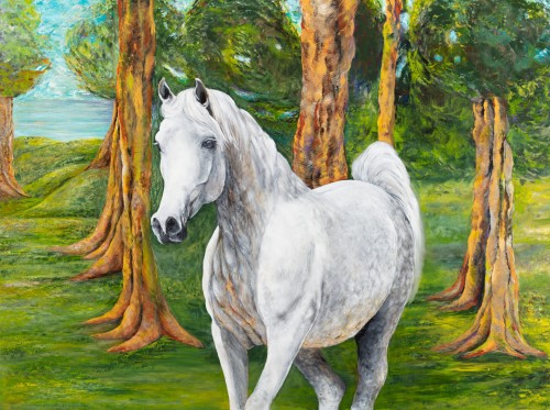 Fanni Mikó - Festmények - LÓ - 2024, ACRYLIC, CANVAS - 120 X 160