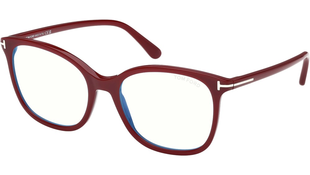 Tom Ford TF6089-B - 069 - 54 - KÉK-IBOLYA FÉNYT SZŰRŐ LENCSÉKKEL Optikai keretek Bordó Pillow (Lekerekített)