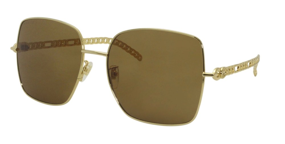 Gucci GG0724S WITHOUT CHAIN - 002 - 61 Napszemüvegek Arany Szögletes