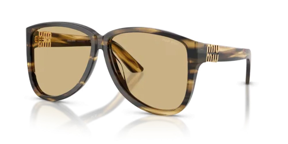 MIU MIU MU A08S - 25E1OR - 61 Napszemüvegek Csíkos loden Pilóta (Aviator)