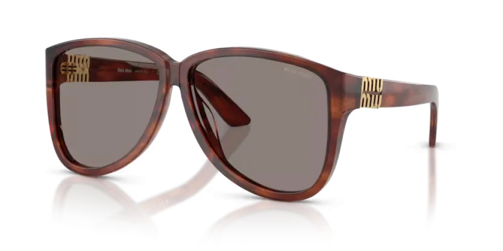 MIU MIU MU A08S - 26E80Q - 61 Napszemüvegek Csíkos tobacco Pilóta (Aviator)