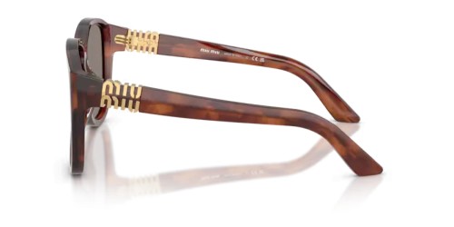 MIU MIU MU A08S - 26E80Q - 61 Napszemüvegek Csíkos tobacco Pilóta (Aviator)