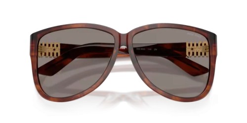 MIU MIU MU A08S - 26E80Q - 61 Napszemüvegek Csíkos tobacco Pilóta (Aviator)
