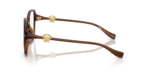 VERSACE VE3386D - 5534 - 55 Optikai keretek Áttetsző barna Szögletes