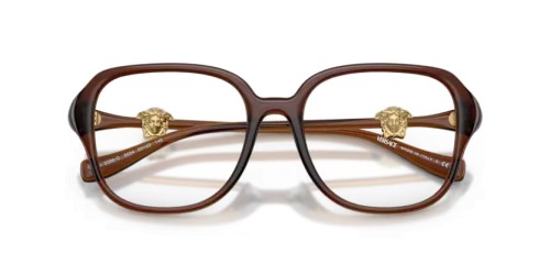 VERSACE VE3386D - 5534 - 55 Optikai keretek Áttetsző barna Szögletes