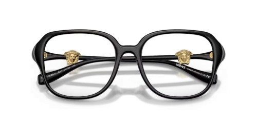 VERSACE VE3386D - GB1 - 55 Optikai keretek Fekete Szögletes