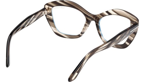Tom Ford FT6044-B - 056 - 54 - KÉK-IBOLYA FÉNYT SZŰRŐ LENCSÉKKEL Optikai keretek Színes Havanna Cat Eye (Macskaszem)