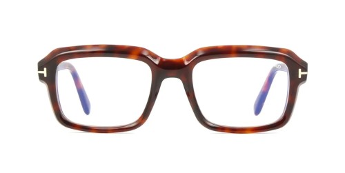 Tom Ford FT5888-B - 054 - 54 - KÉK-IBOLYA FÉNYT SZŰRŐ LENCSÉKKEL Optikai keretek Fényes Havanna Szögletes