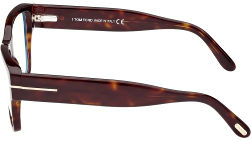 Tom Ford FT5878-B - 052 - 55 - KÉK-IBOLYA FÉNYT SZŰRŐ LENCSÉKKEL Optikai keretek Dark Havanna Cat Eye (Macskaszem)