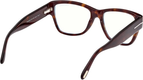 Tom Ford FT5878-B - 052 - 55 - KÉK-IBOLYA FÉNYT SZŰRŐ LENCSÉKKEL Optikai keretek Dark Havanna Cat Eye (Macskaszem)