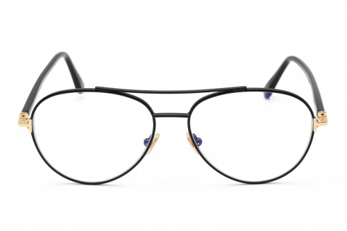 Tom Ford FT5684-B - 001 - 55 - KÉK-IBOLYA FÉNYT SZŰRŐ LENCSÉKKEL Optikai keretek Fényes fekete Pilóta (Aviator)