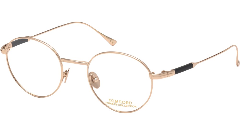 Tom Ford FT5717-Private Collection - 028 - 49 Optikai keretek Rózsaarany Kerek