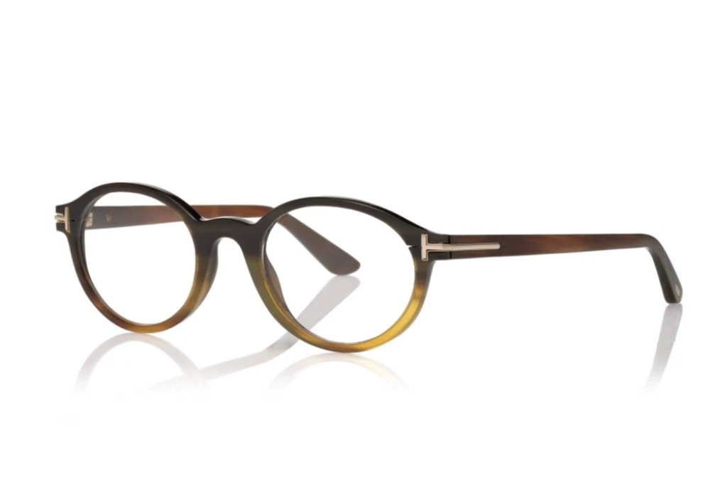 Tom Ford FT5720-Private Collection REAL HORN - 064 - 49 Optikai keretek Barna szarv Ovális