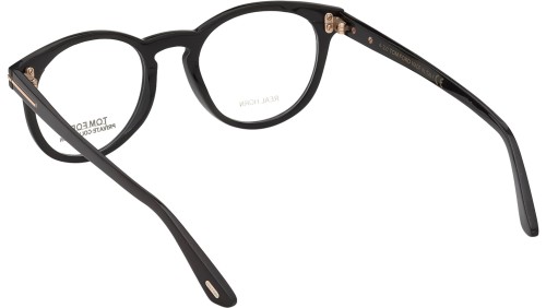 Tom Ford FT5721-Private Collection - 063 - 49 Optikai keretek Fekete szarv Pantó / Kerekített