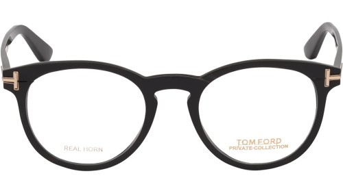 Tom Ford FT5721-Private Collection - 063 - 49 Optikai keretek Fekete szarv Pantó / Kerekített